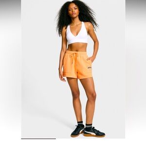 PINK Victoria’s Secret Ivy Fleece Classic Shorts,M,Vitamin C March Madness Color